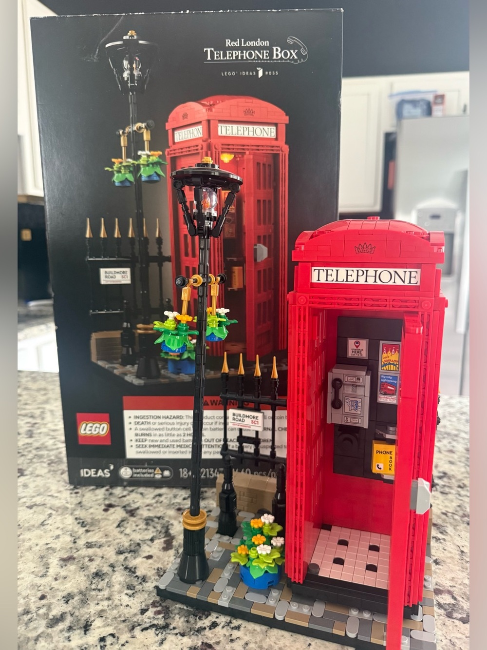 RETIRED LEGO Ideas Red London Telephone Box 21347 Complete Box Instructions
